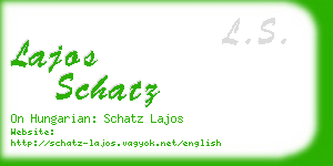 lajos schatz business card